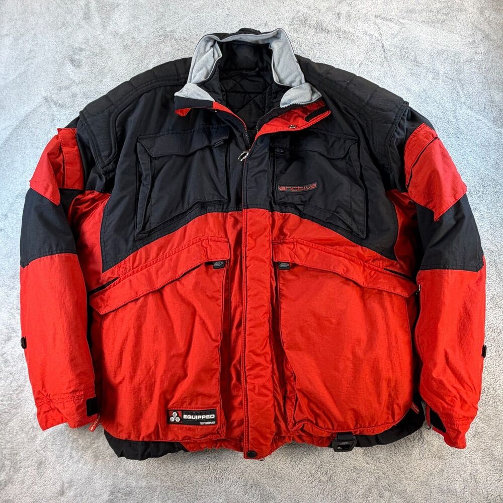 Arctiva Snowmobile Jacket Men’s XXL 3-in-1 Insulated Black Red Winter Coat